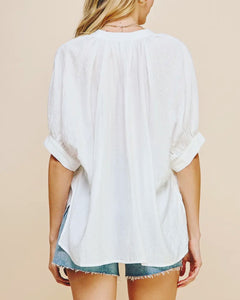 Leila top -white