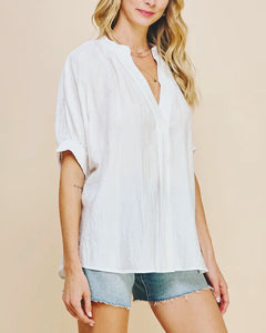 Leila top -white